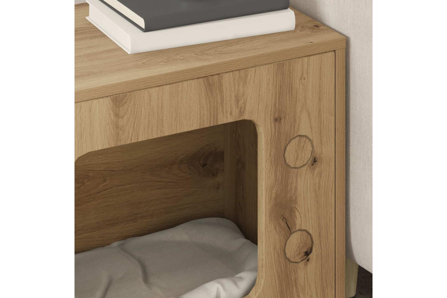 Vidaxl Cat House Artisian Oak 51 X 30 X 52 Cm Engineered Wood-4