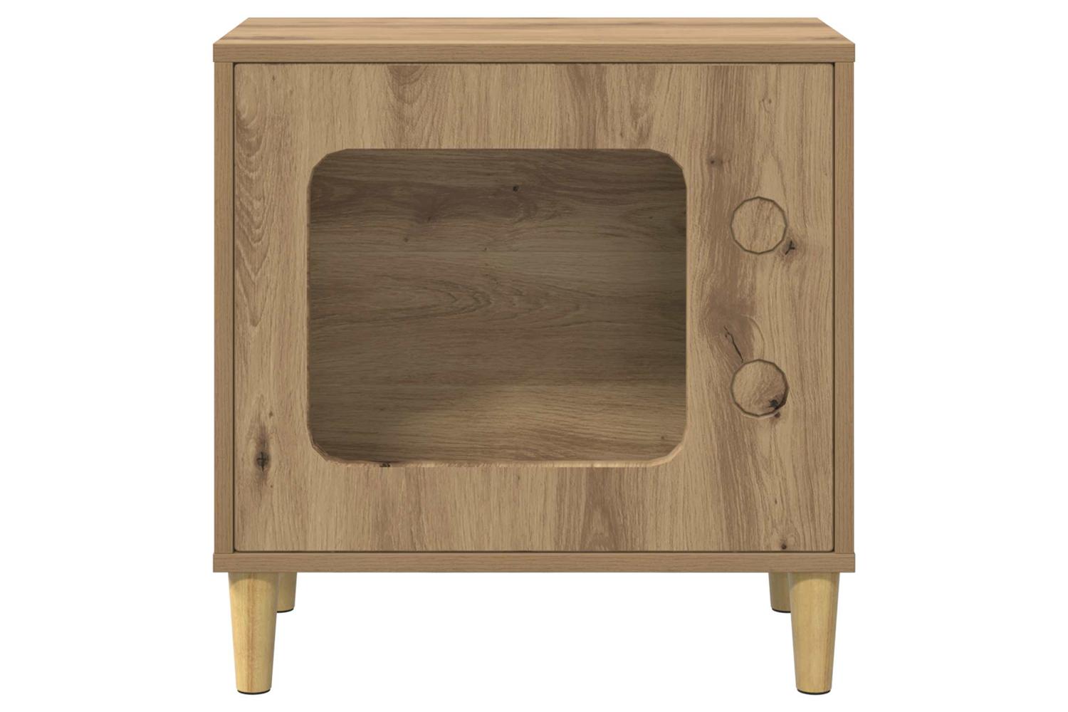 Vidaxl Cat House Artisian Oak 51 X 30 X 52 Cm Engineered Wood-5