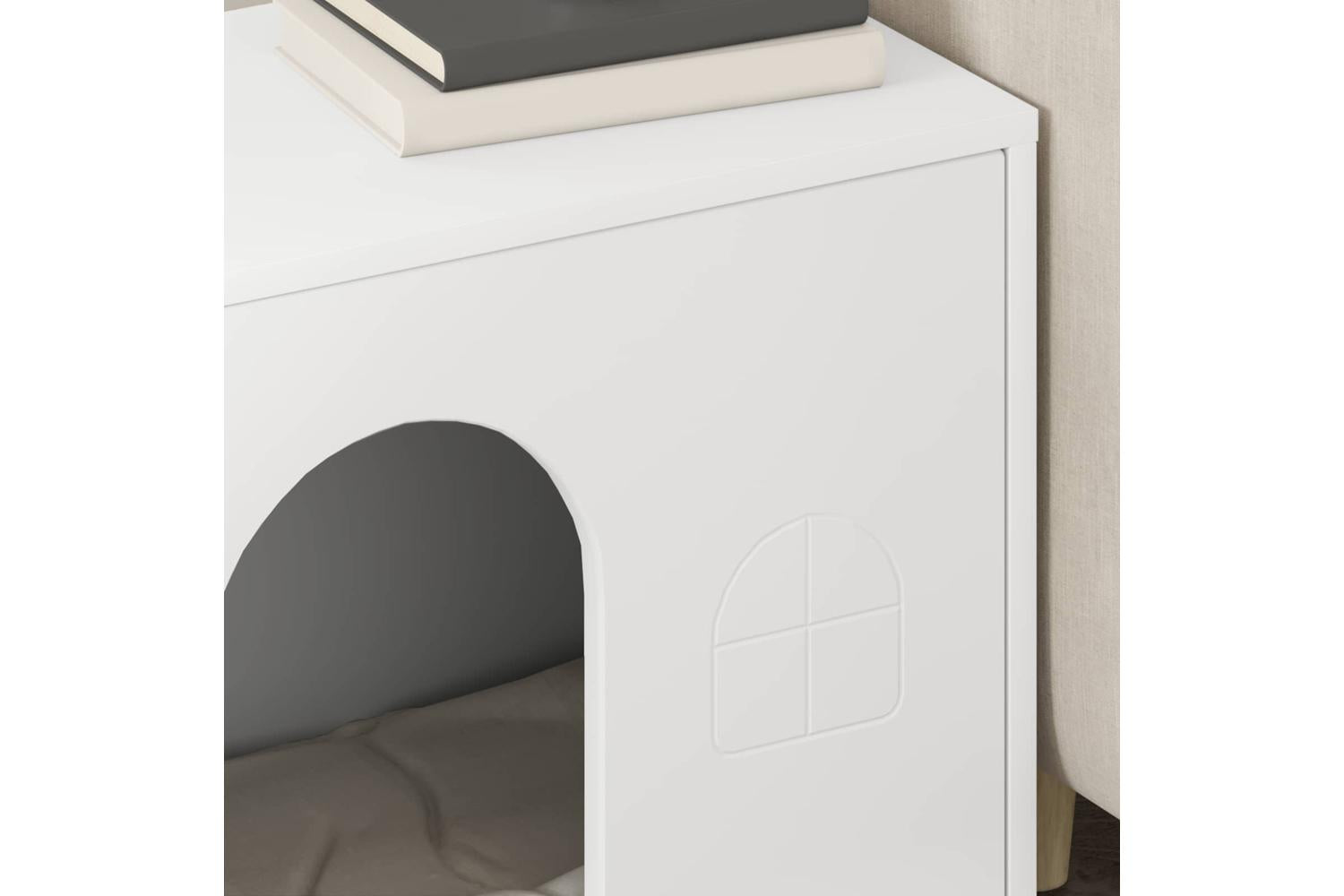 Vidaxl Cat House White 51 X 30 X 52 Cm Engineered Wood-4