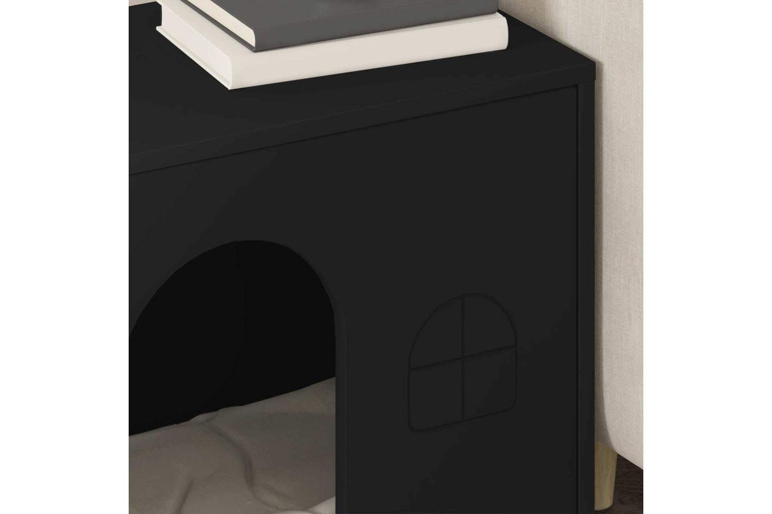 Vidaxl Cat House Black 51 X 30 X 52 Cm Engineered Wood-4