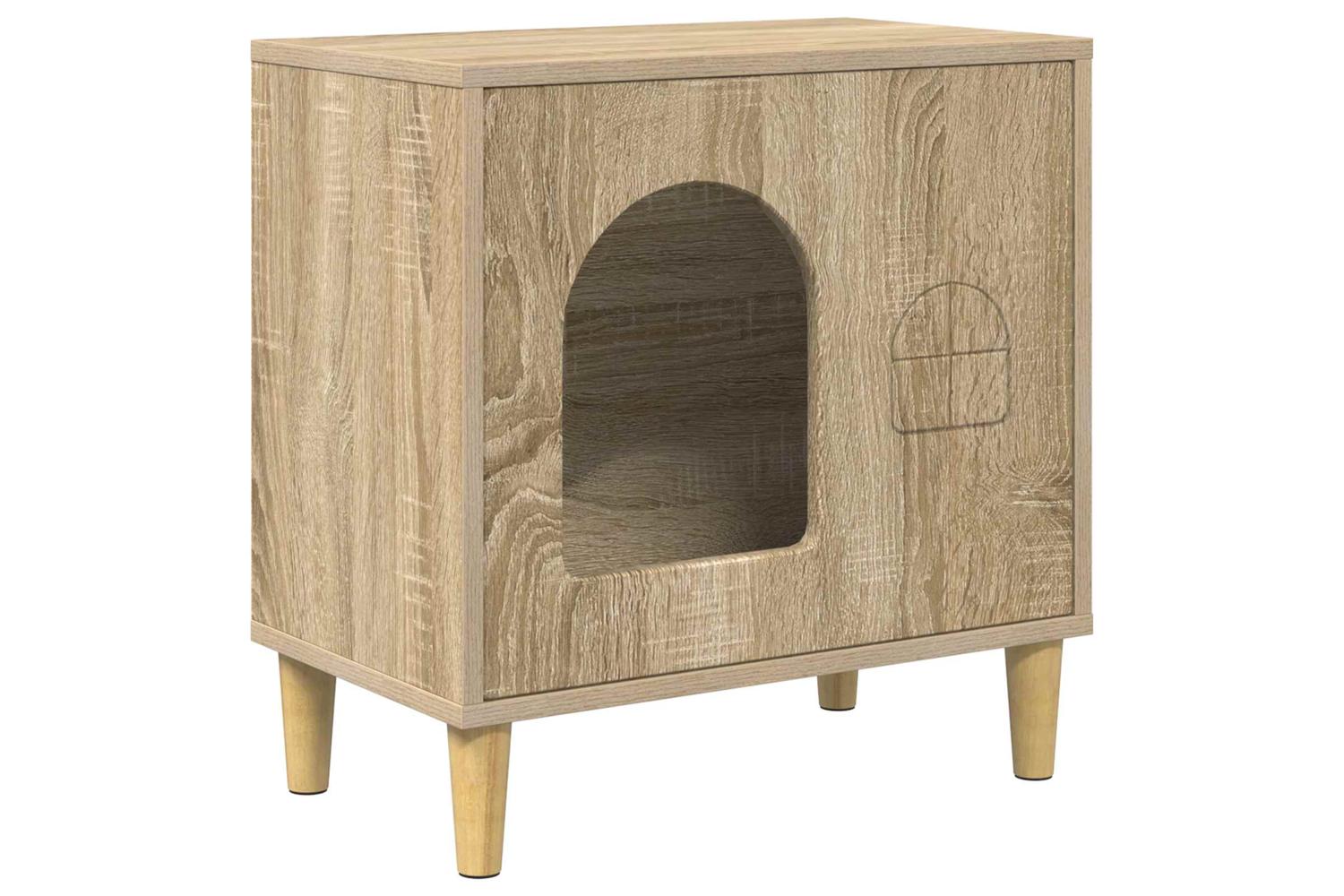 Vidaxl Cat House Sonoma 51 X 30 X 52 Cm Engineered Wood