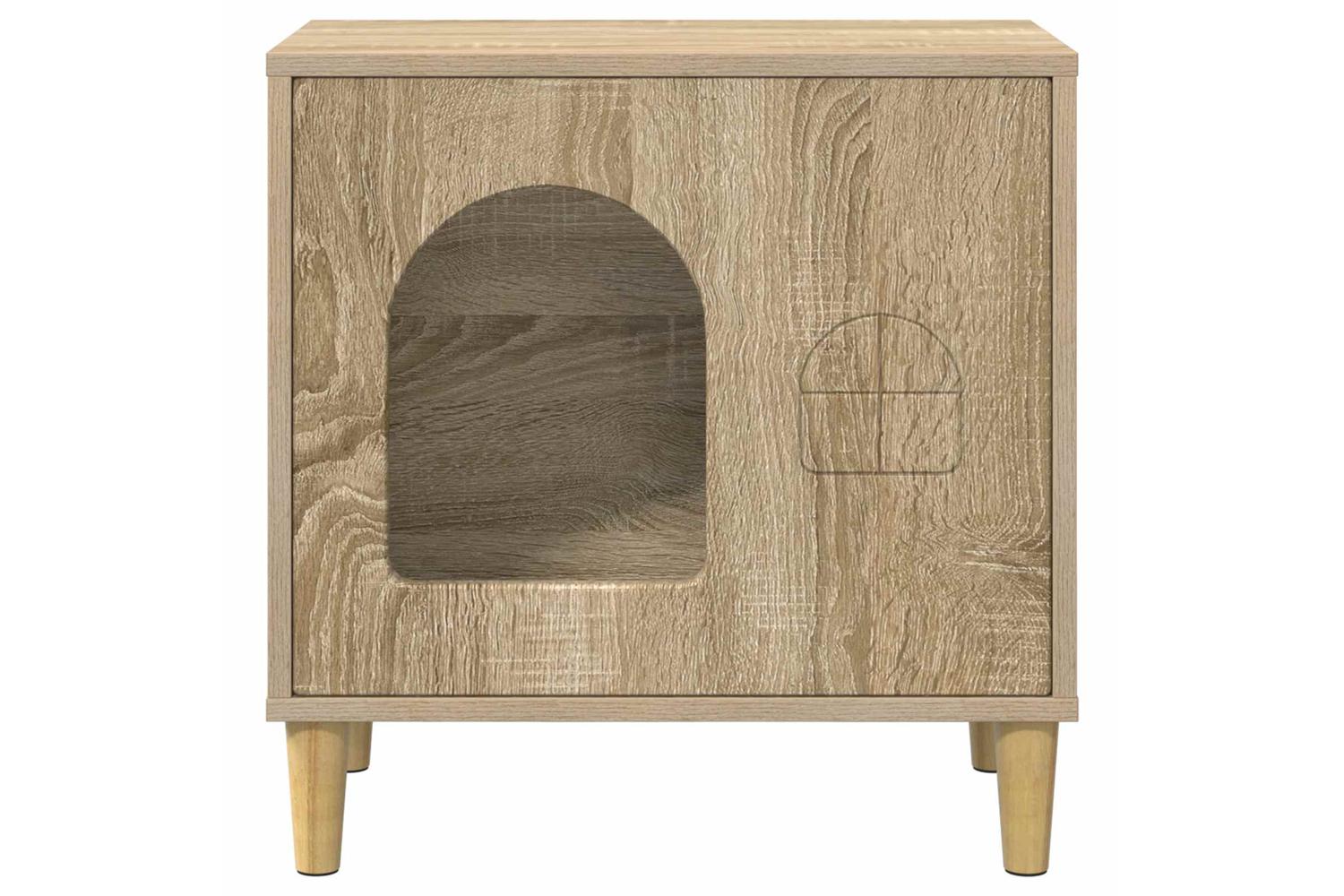 Vidaxl Cat House Sonoma 51 X 30 X 52 Cm Engineered Wood-5