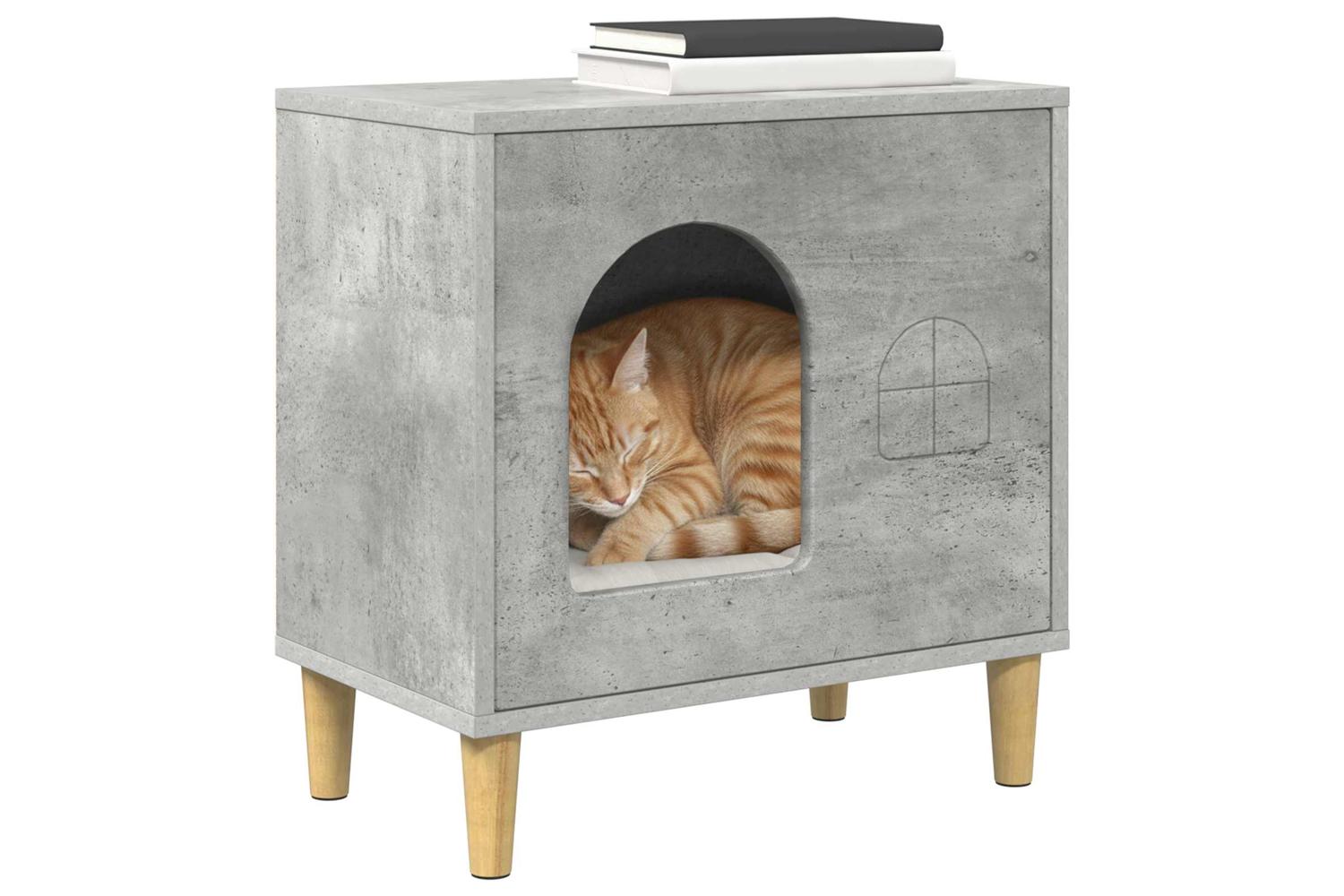 Vidaxl Cat House Concerte 51 X 30 X 52 Cm Engineered Wood-3