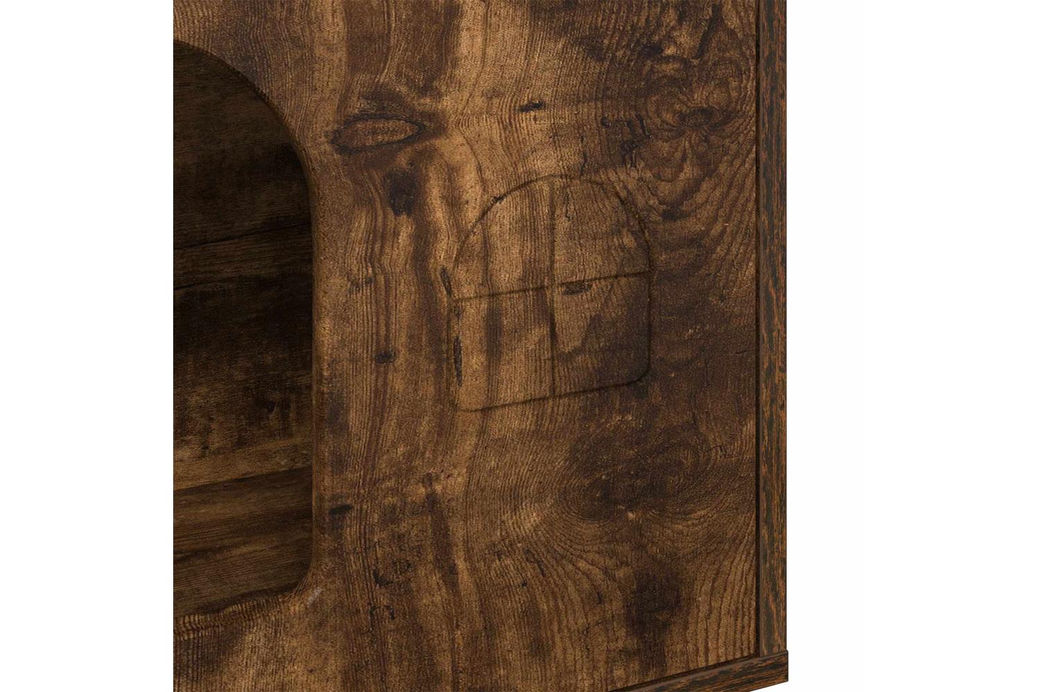 Vidaxl Cat House Smoked Oak 51 X 30 X 52 Cm Engineered Wood-7
