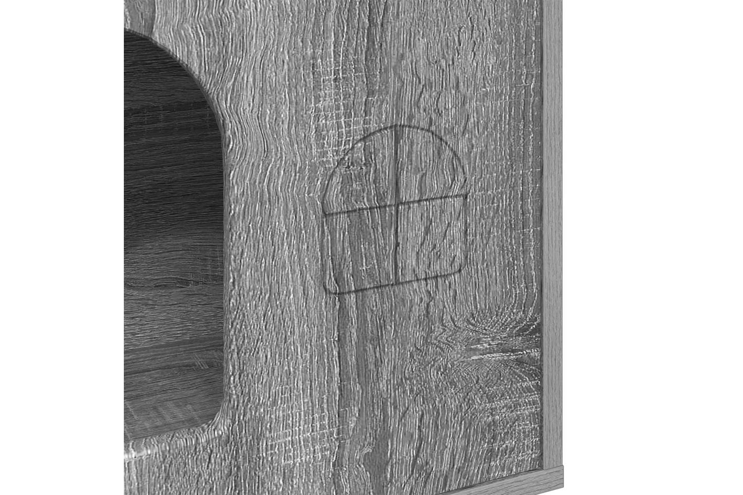 Vidaxl Cat House Grey Sonoma 51 X 30 X 52 Cm Engineered Wood-6