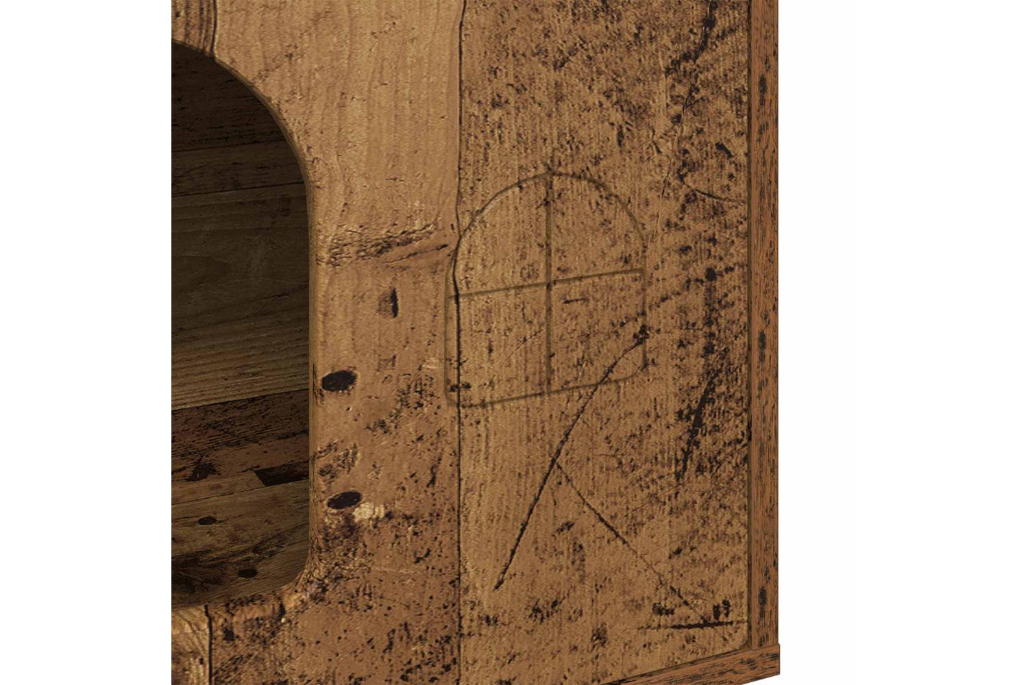 Vidaxl Cat House Old Wood 51 X 30 X 52 Cm Engineered Wood-8