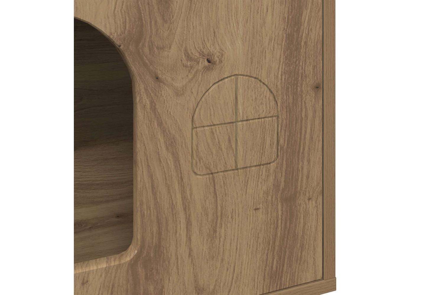 Vidaxl Cat House Artisian Oak 51 X 30 X 52 Cm Engineered Wood-8