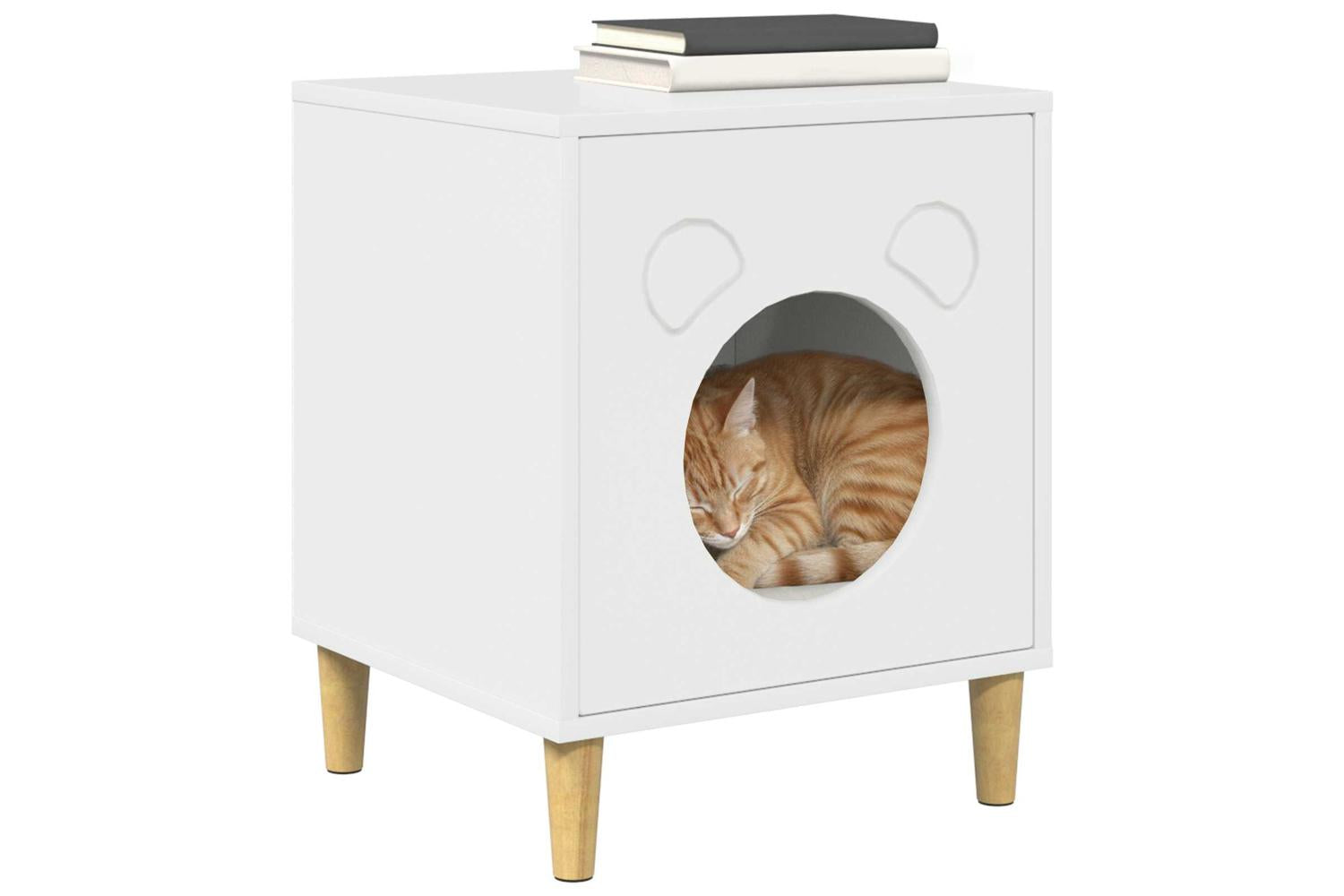 Vidaxl Cat House Gloss White 425 X 40 X 525 Cm Engineered Wood-3