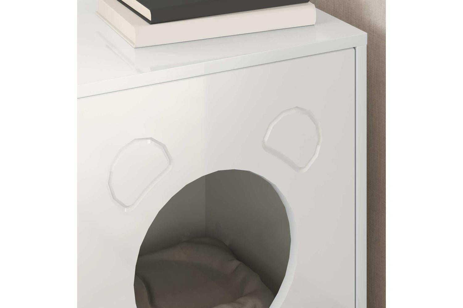 Vidaxl Cat House Gloss White 425 X 40 X 525 Cm Engineered Wood-4