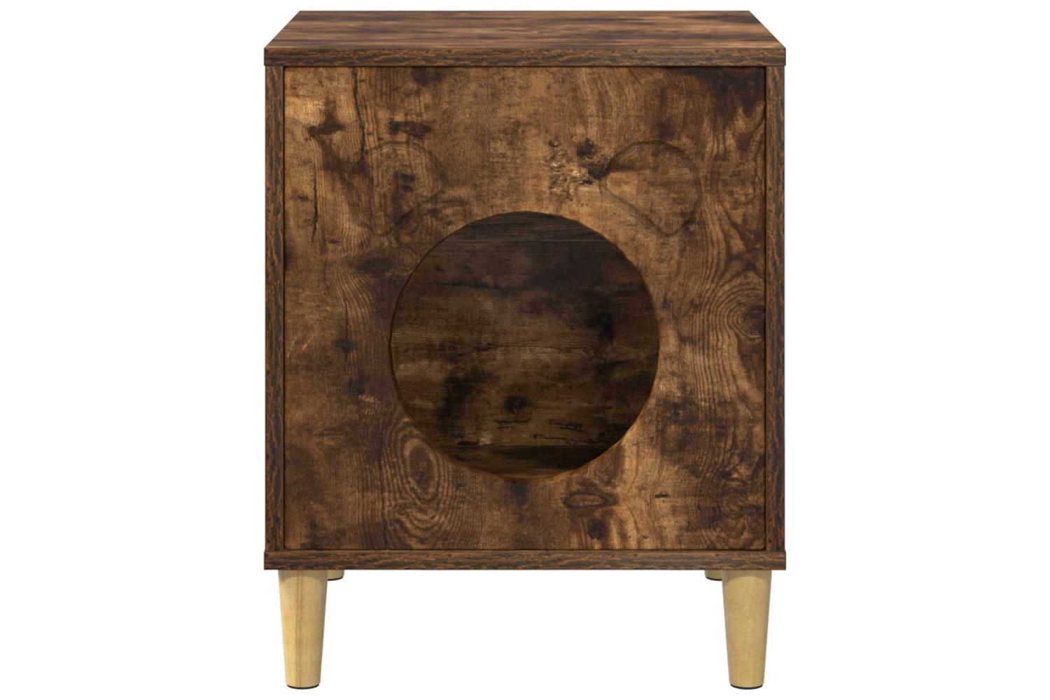 Vidaxl Cat House Smoked Oak 425 X 40 X 525 Cm Engineered Wood-5