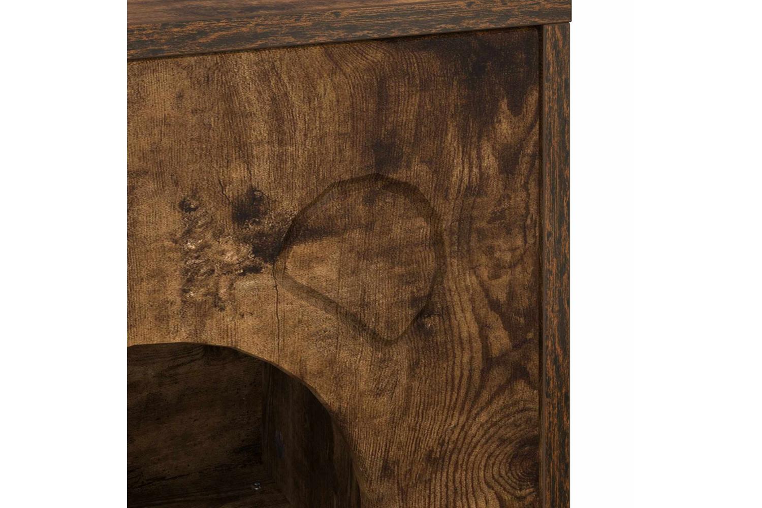 Vidaxl Cat House Smoked Oak 425 X 40 X 525 Cm Engineered Wood-8