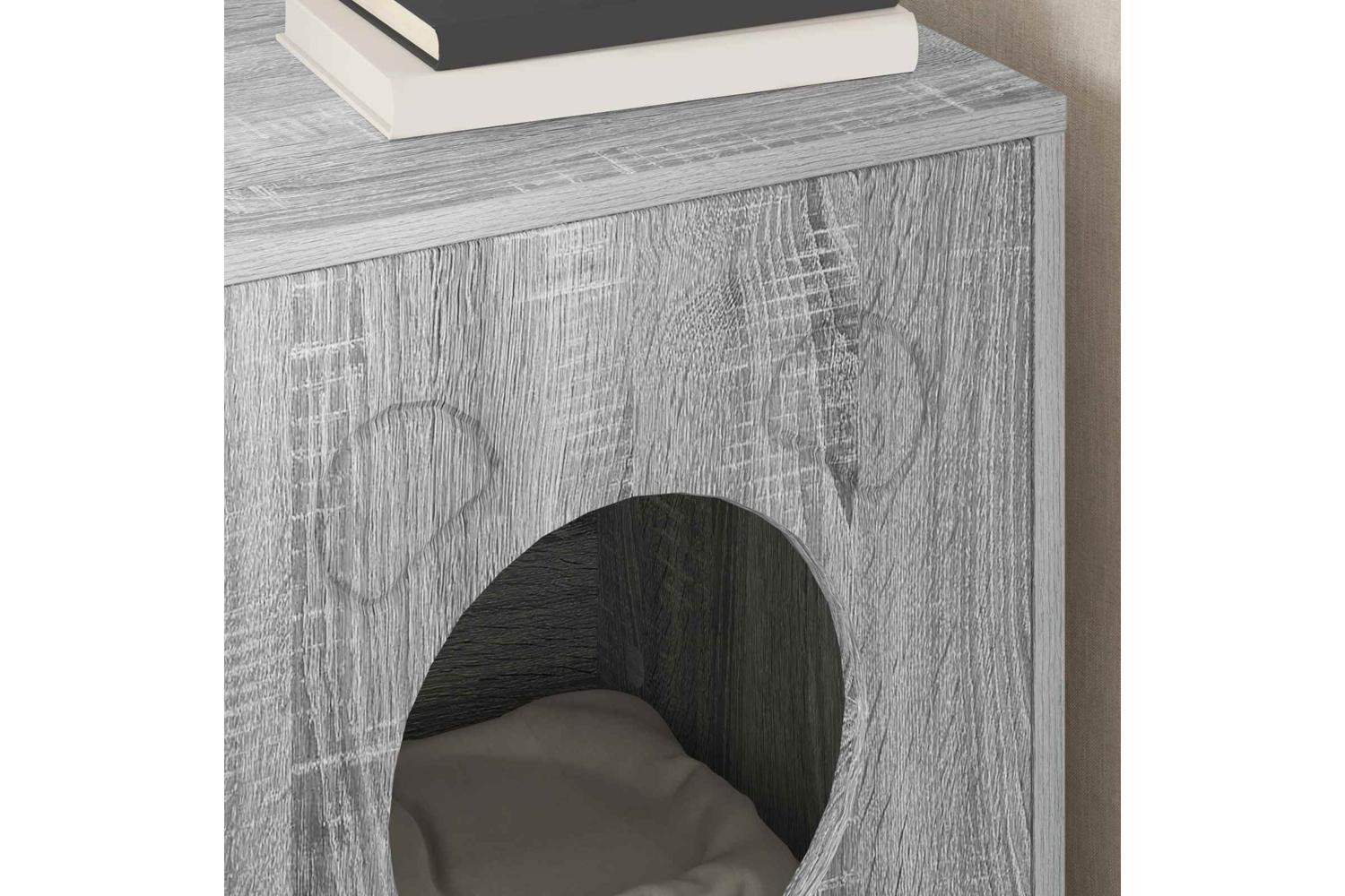 Vidaxl Cat House Grey Sonoma 425 X 40 X 525 Cm Engineered Wood-4