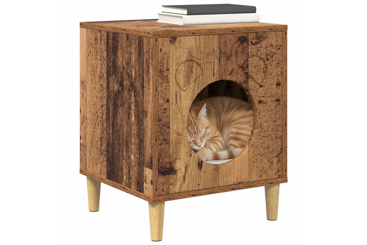 Vidaxl Cat House Old Wood 425 X 40 X 525 Cm Engineered Wood-3