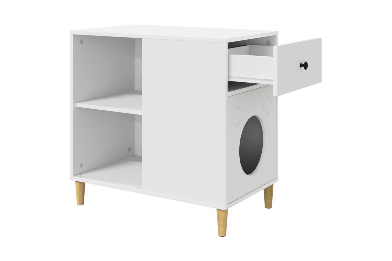 Vidaxl Cat House White 72 X 425 X 70 Cm Engineered Wood-5
