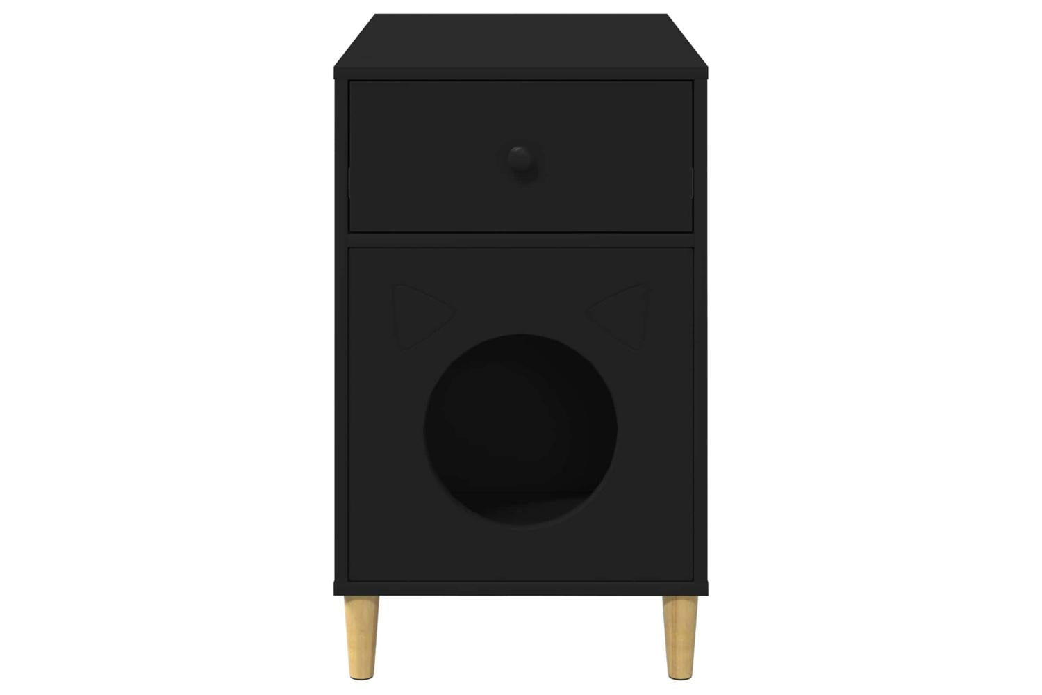 Vidaxl Cat House Black 72 X 425 X 70 Cm Engineered Wood-7