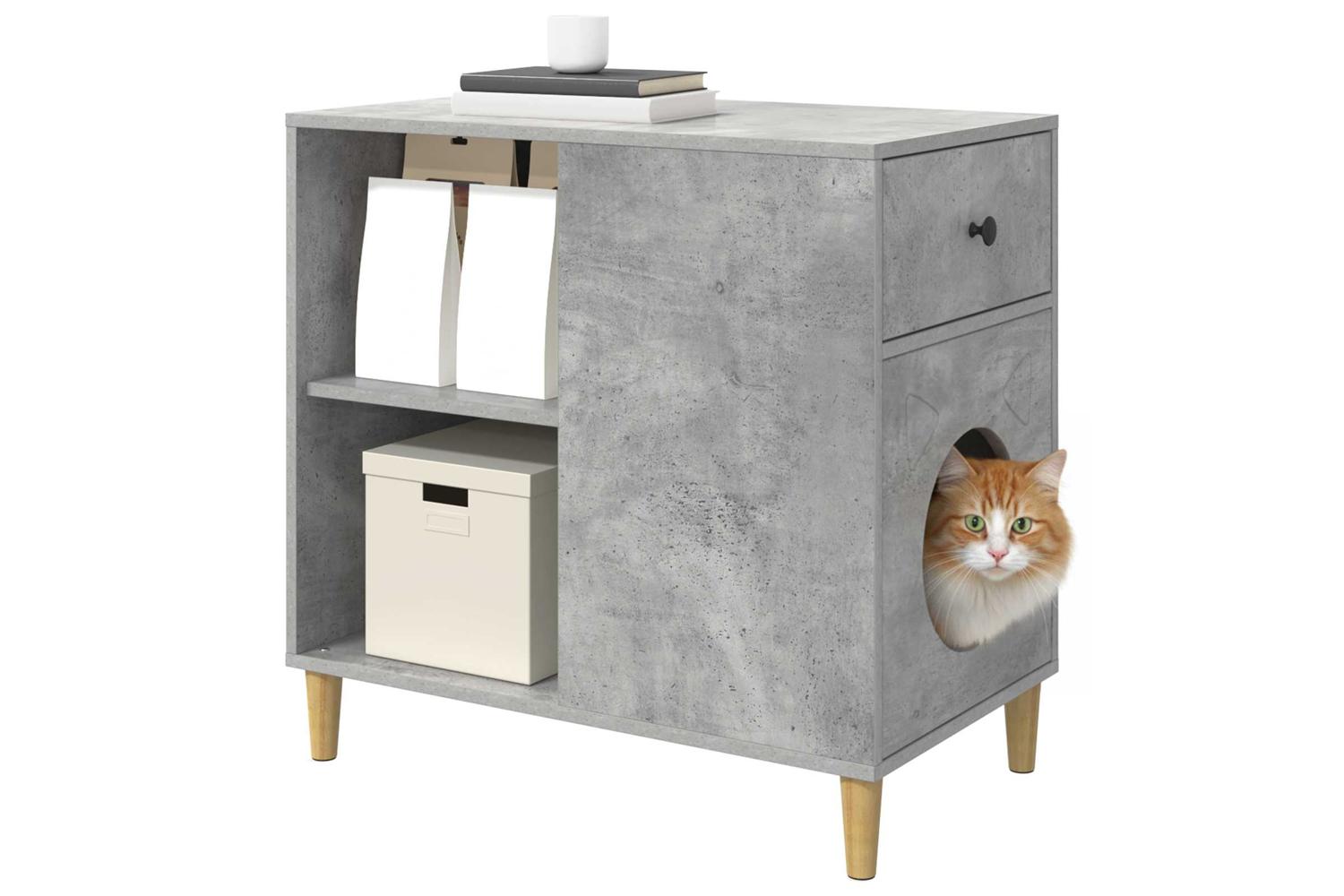 Vidaxl Cat House Concerte 72 X 425 X 70 Cm Engineered Wood-3