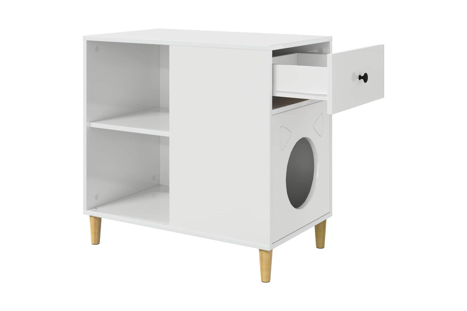 Vidaxl Cat House Gloss White 72 X 425 X 70 Cm Engineered Wood-5