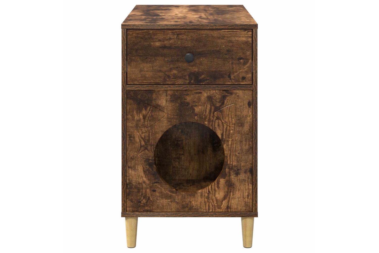 Vidaxl Cat House Smoked Oak 72 X 425 X 70 Cm Engineered Wood-7