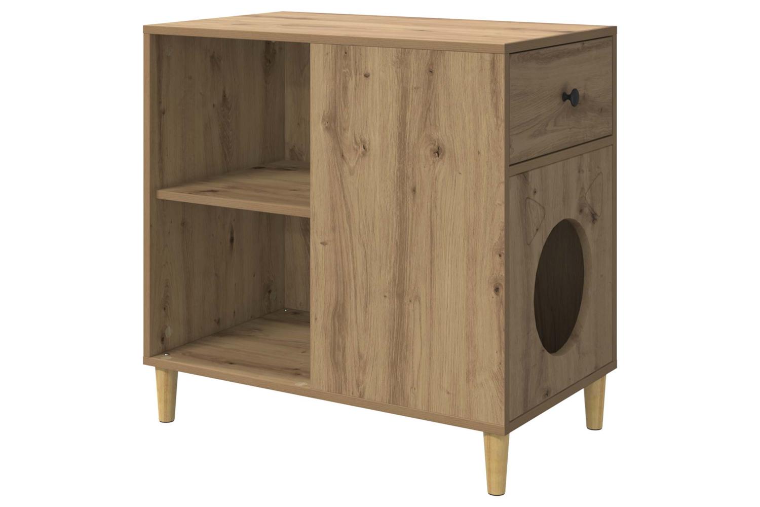 Vidaxl Cat House Artisian Oak 72 X 425 X 70 Cm Engineered Wood-2