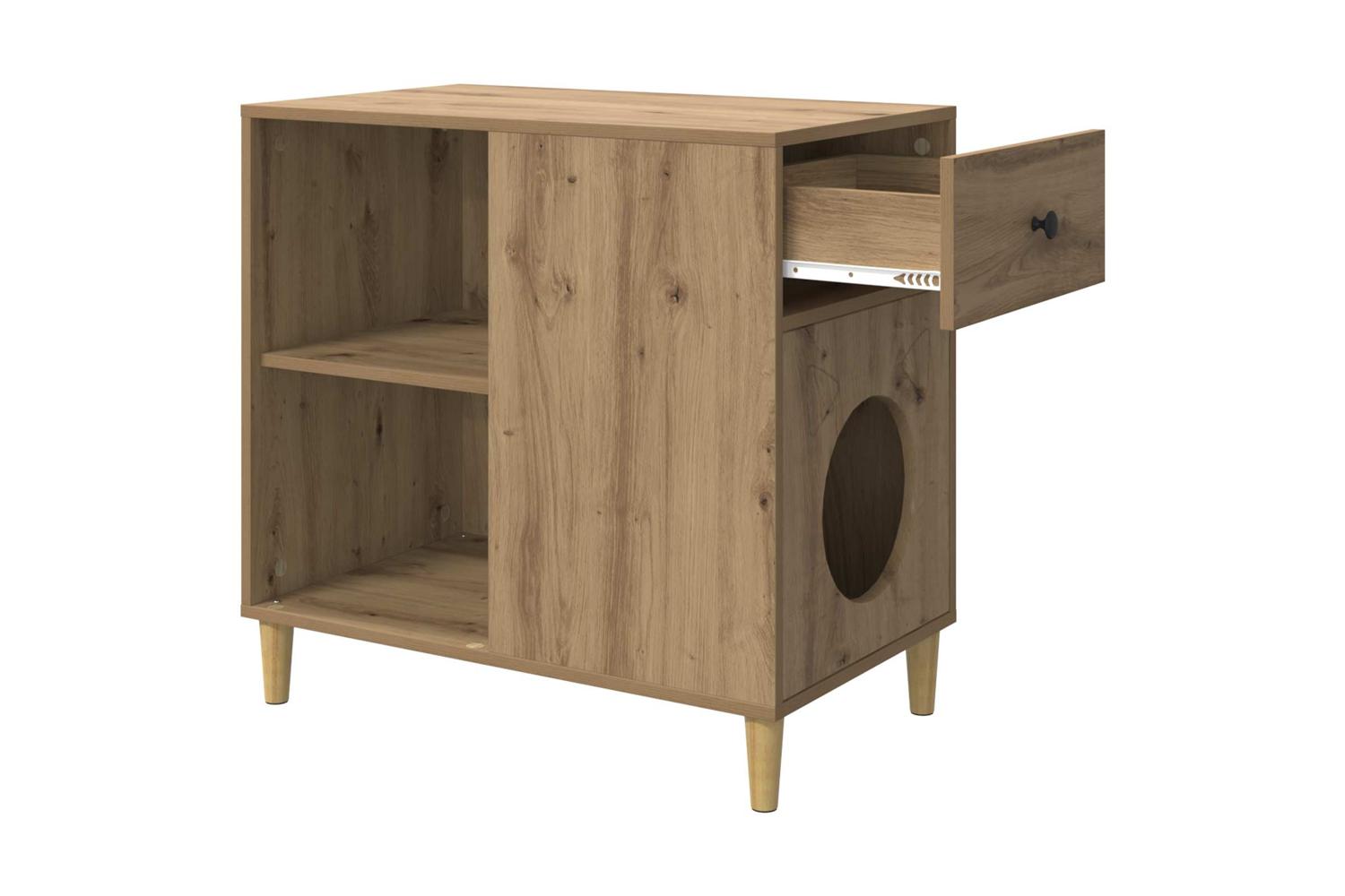 Vidaxl Cat House Artisian Oak 72 X 425 X 70 Cm Engineered Wood-5