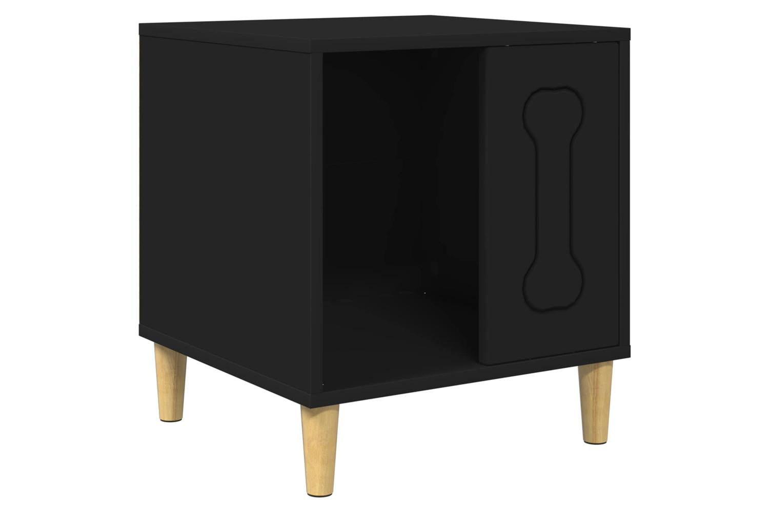 Vidaxl Dog House Black 44 X 42 X 49 Cm Engineered Wood-2