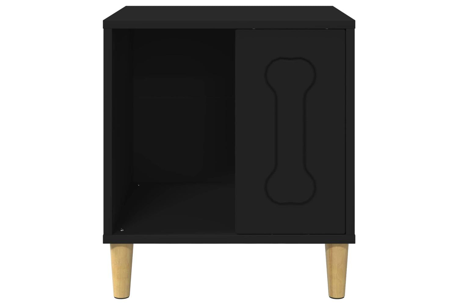 Vidaxl Dog House Black 44 X 42 X 49 Cm Engineered Wood-5