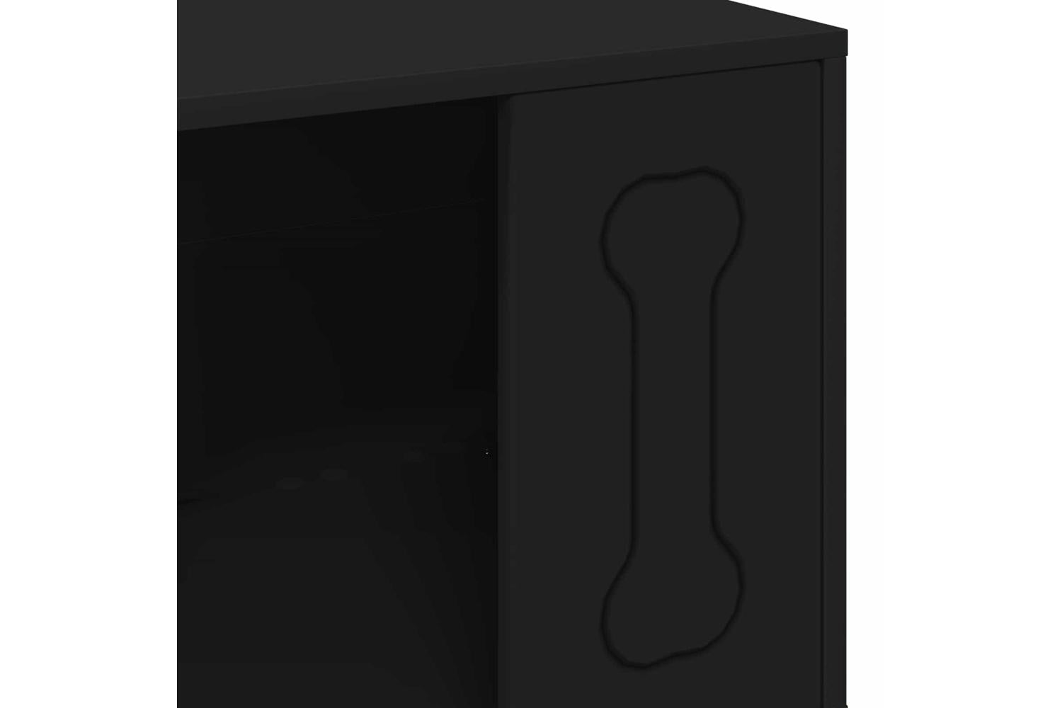 Vidaxl Dog House Black 44 X 42 X 49 Cm Engineered Wood-8