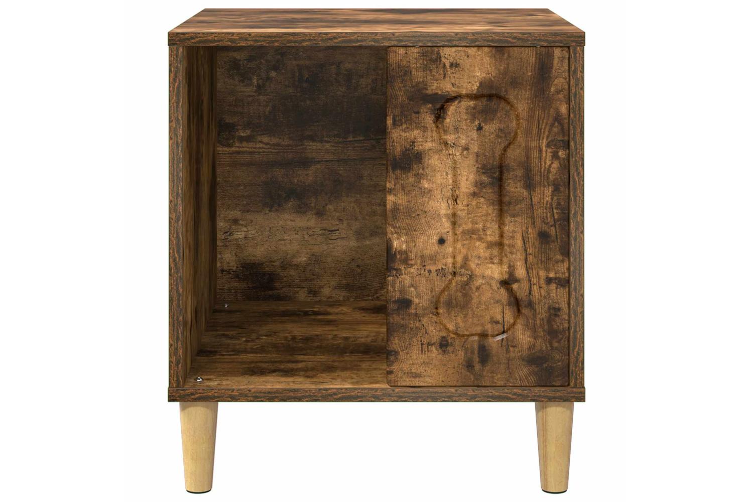 Vidaxl Dog House Smoked Oak 44 X 42 X 49 Cm Engineered Wood-5