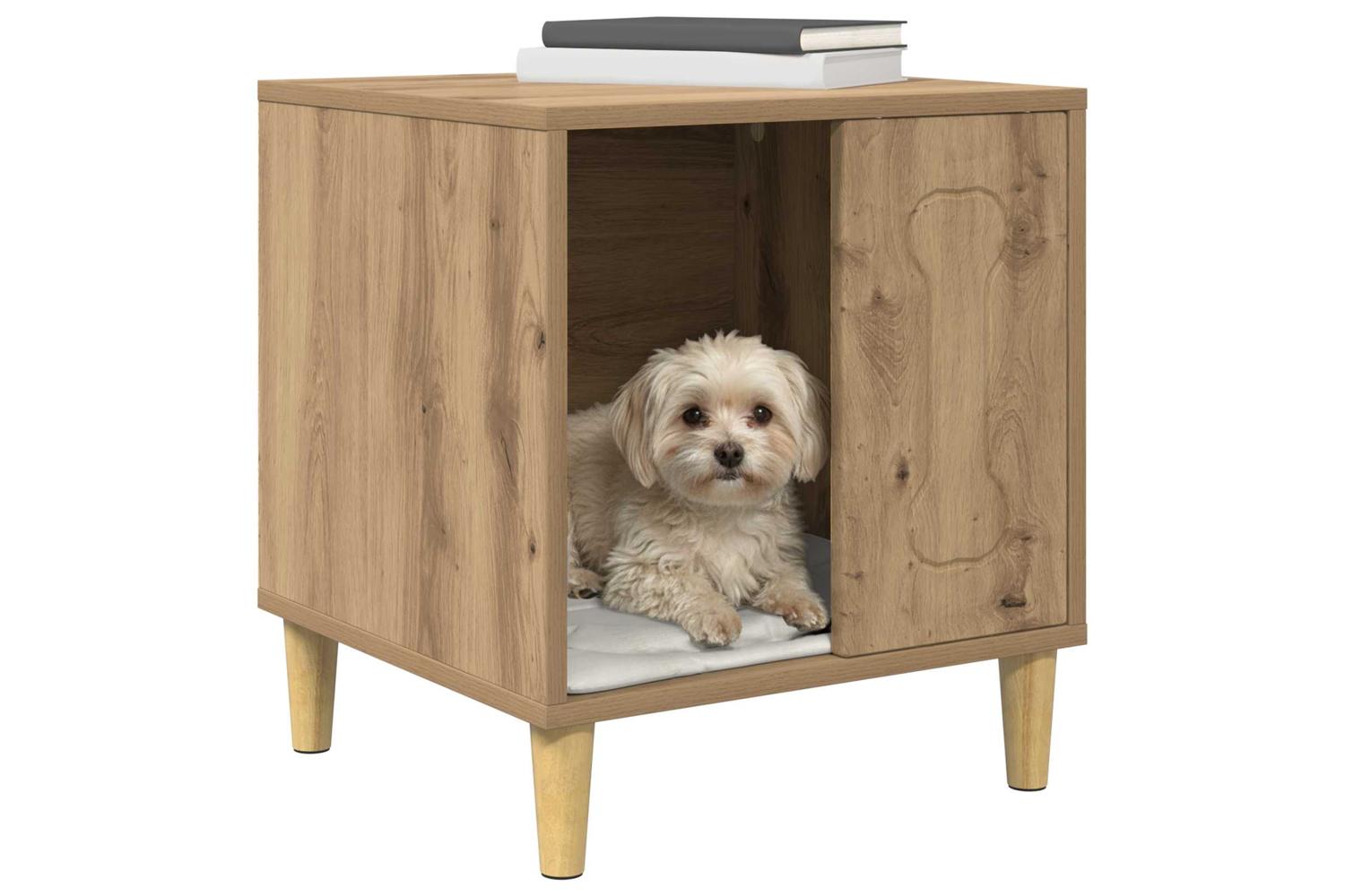 Vidaxl Dog House Artisian Oak 44 X 42 X 49 Cm Engineered Wood-3