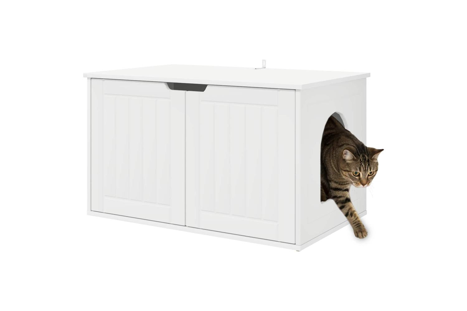 Vidaxl Cat House White 85 X 55 X 50 Cm Engineered Wood-3