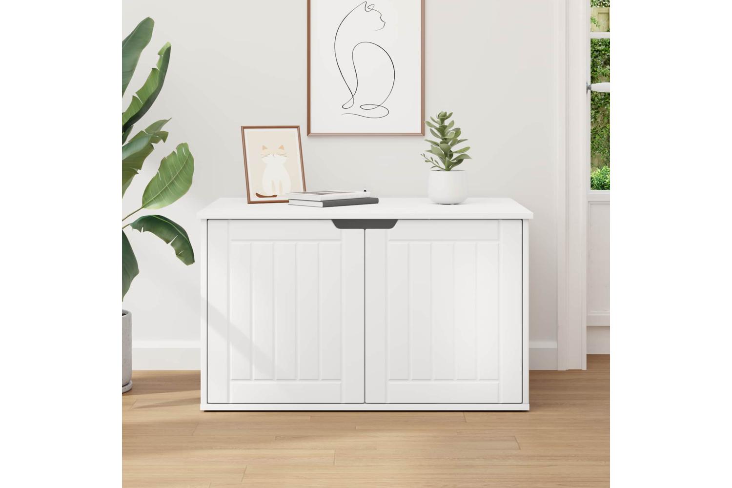 Vidaxl Cat House White 85 X 55 X 50 Cm Engineered Wood-4