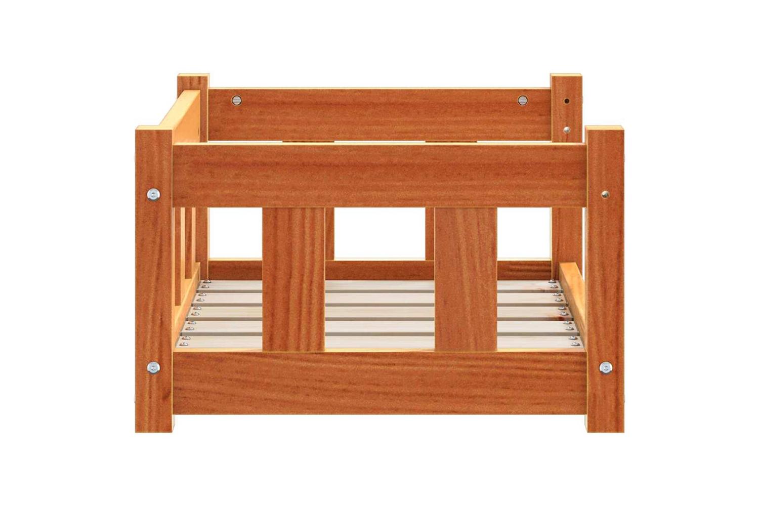Vidaxl Dog Bed With Storage Wax Brown 55 X 45 X 28 Cm Solid Pine Wood-5