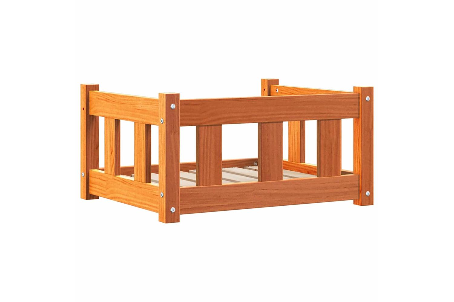 Vidaxl Dog Bed With Storage Wax Brown 55 X 45 X 28 Cm Solid Pine Wood-6