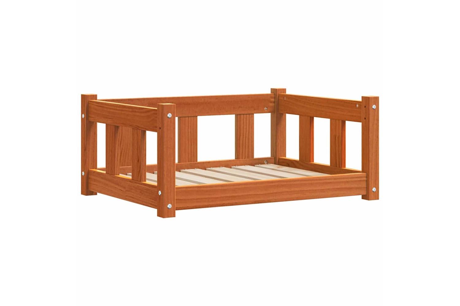 Vidaxl Dog Bed Wax Brown 655 X 505 X 28 Cm Solid Pine Wood