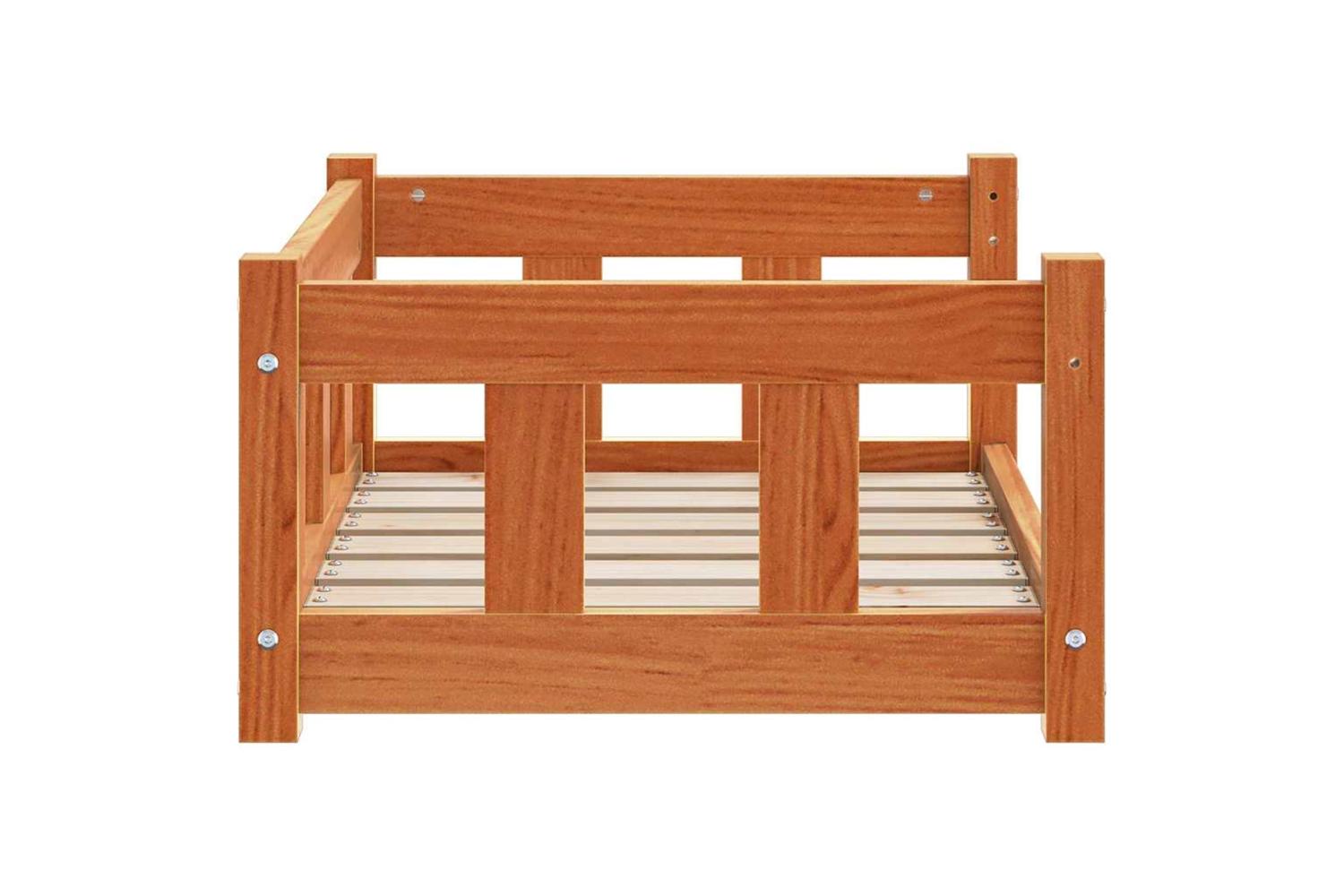 Vidaxl Dog Bed Wax Brown 655 X 505 X 28 Cm Solid Pine Wood-5