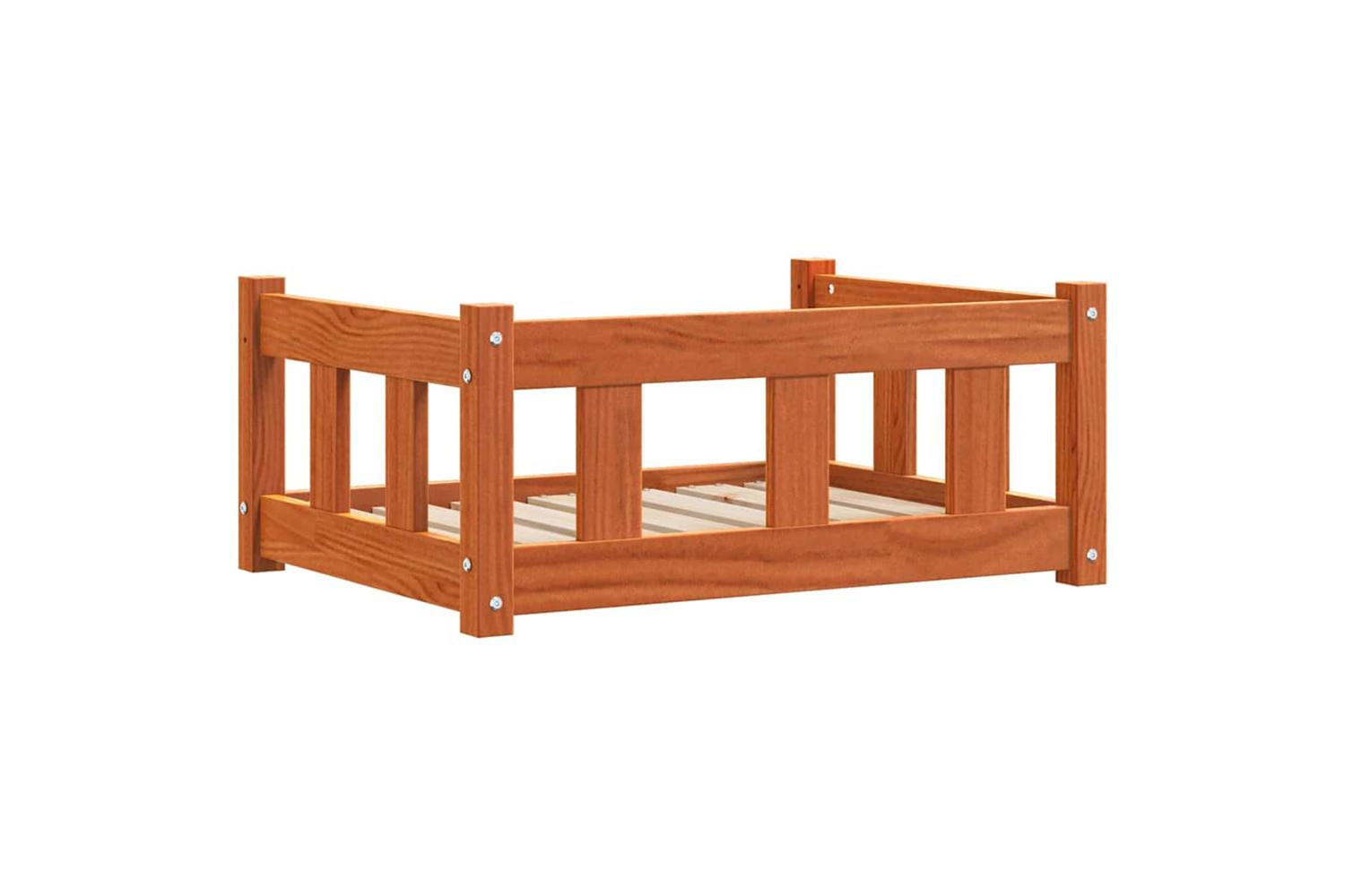 Vidaxl Dog Bed Wax Brown 655 X 505 X 28 Cm Solid Pine Wood-6