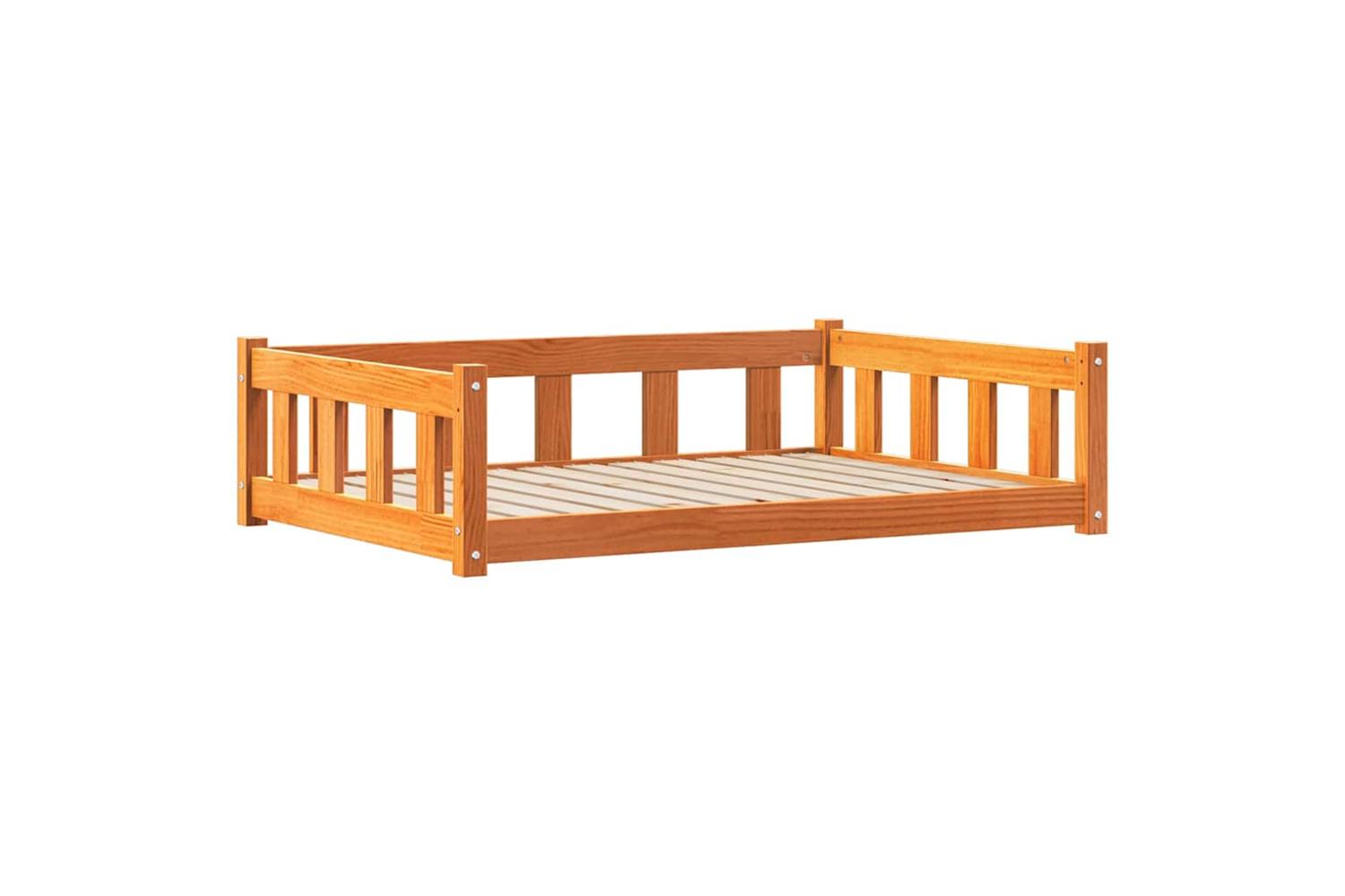 Vidaxl Dog Bed With Storage Wax Brown 100 X 70 X 28 Cm Solid Pine Wood-2