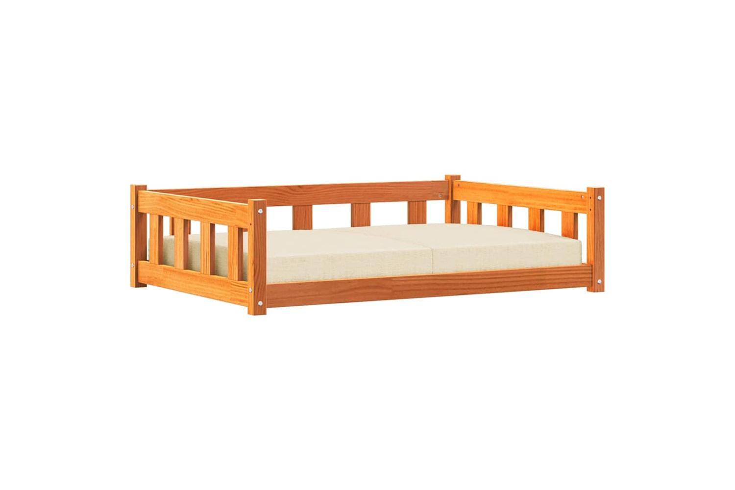 Vidaxl Dog Bed With Storage Wax Brown 100 X 70 X 28 Cm Solid Pine Wood-3