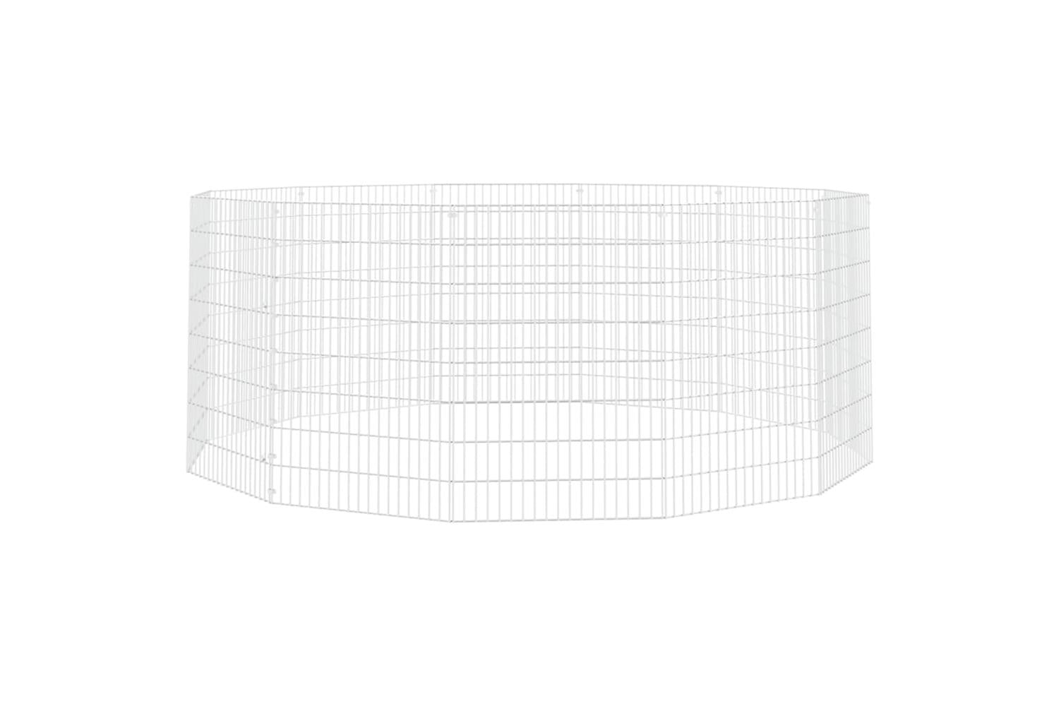 Vidaxl Free Range Animal Enclosure 12-panel 54x80 Cm Galvanised Iron-2