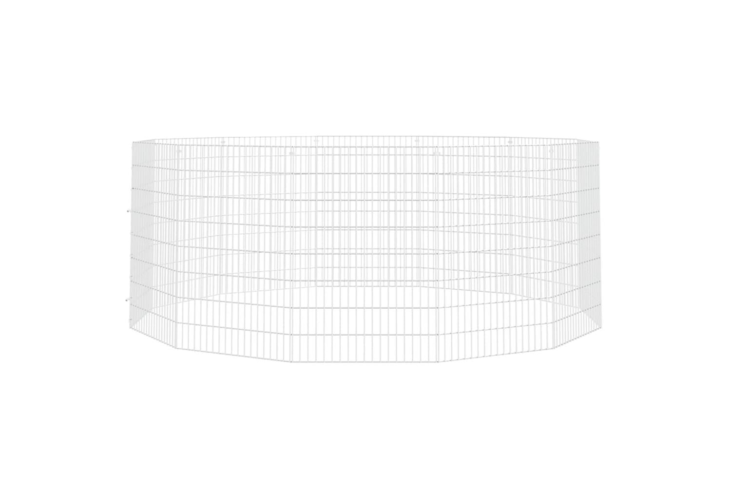 Vidaxl Free Range Animal Enclosure 12-panel 54x80 Cm Galvanised Iron-3