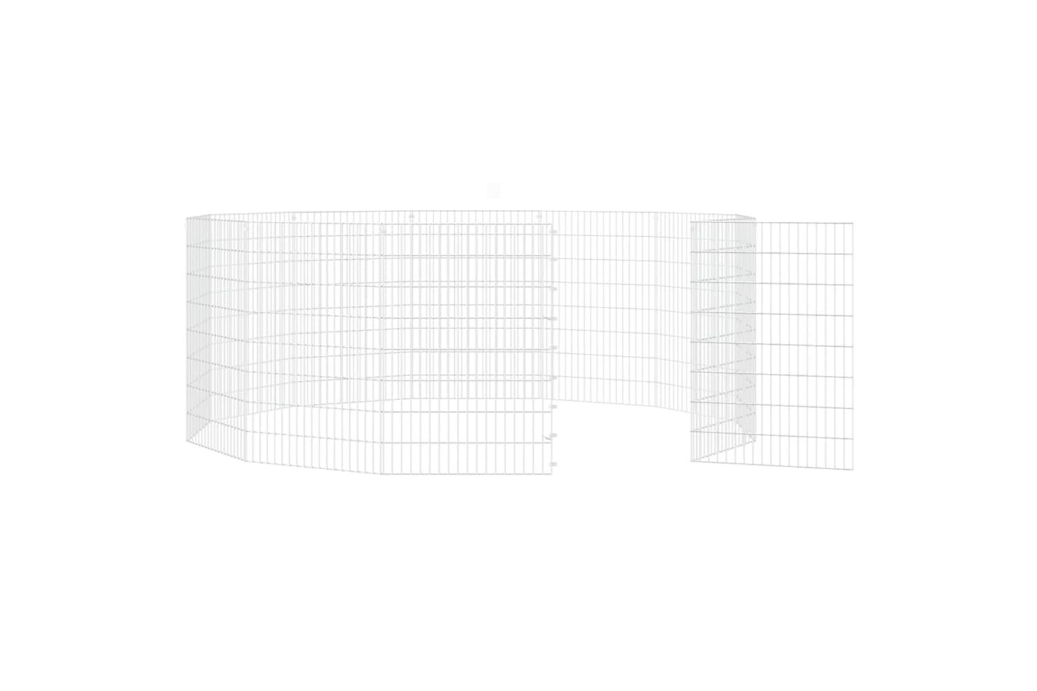Vidaxl Free Range Animal Enclosure 12-panel 54x80 Cm Galvanised Iron-5