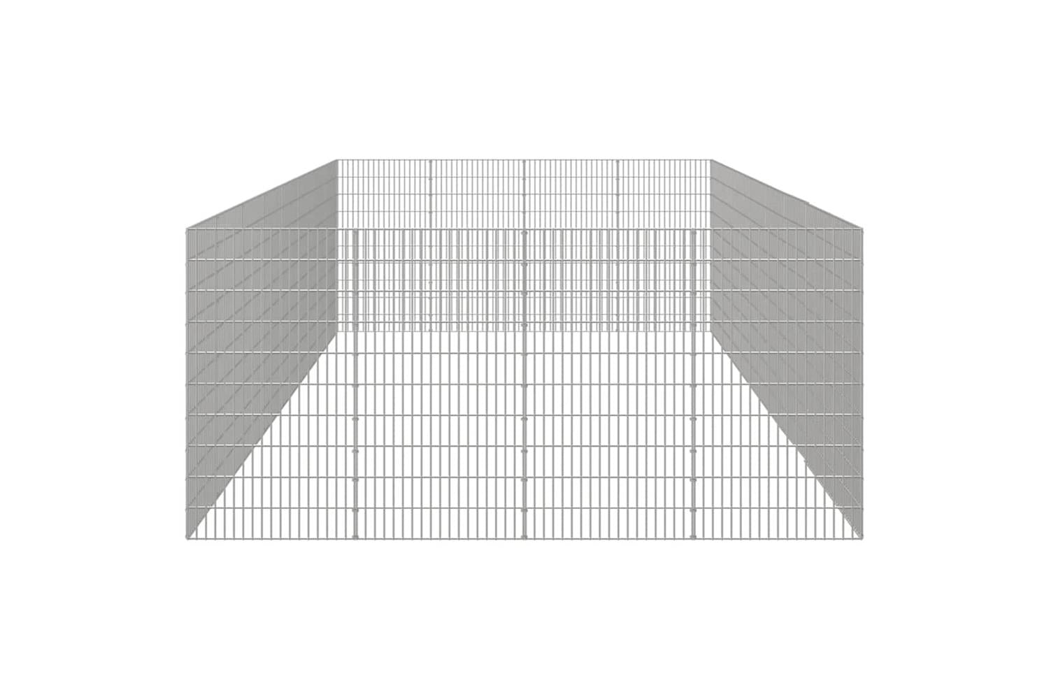 Vidaxl Free Range Animal Enclosure 24-panel 54x100 Cm Galvanised Iron-5