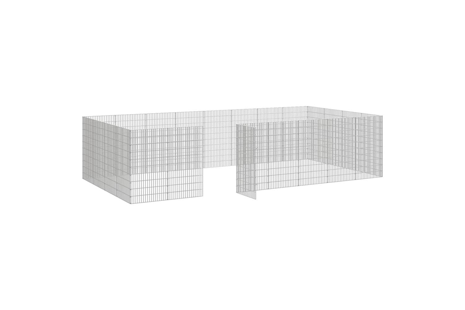 Vidaxl Free Range Animal Enclosure 24-panel 54x100 Cm Galvanised Iron-6
