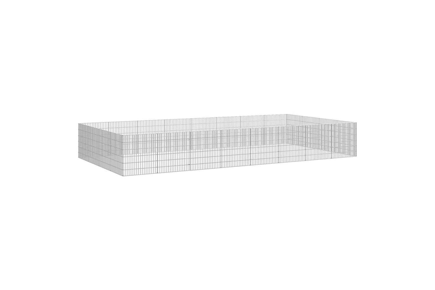 Vidaxl Free Range Animal Enclosure 24-panel 54x60 Cm Galvanised Iron-3