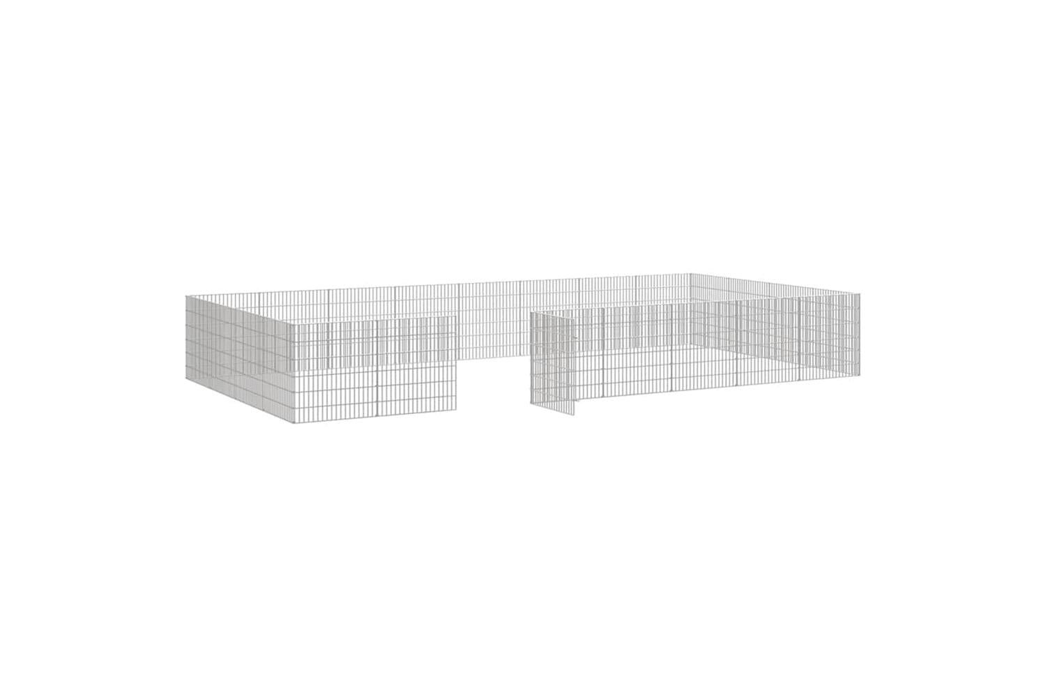 Vidaxl Free Range Animal Enclosure 24-panel 54x60 Cm Galvanised Iron-6