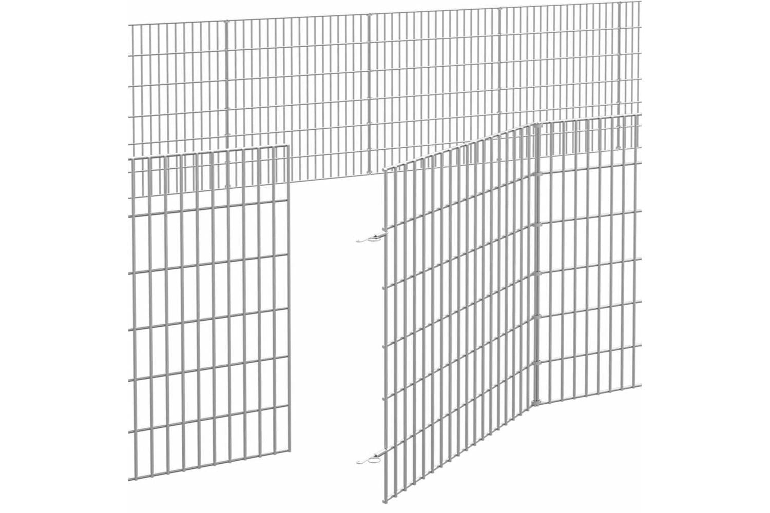 Vidaxl Free Range Animal Enclosure 24-panel 54x60 Cm Galvanised Iron-7