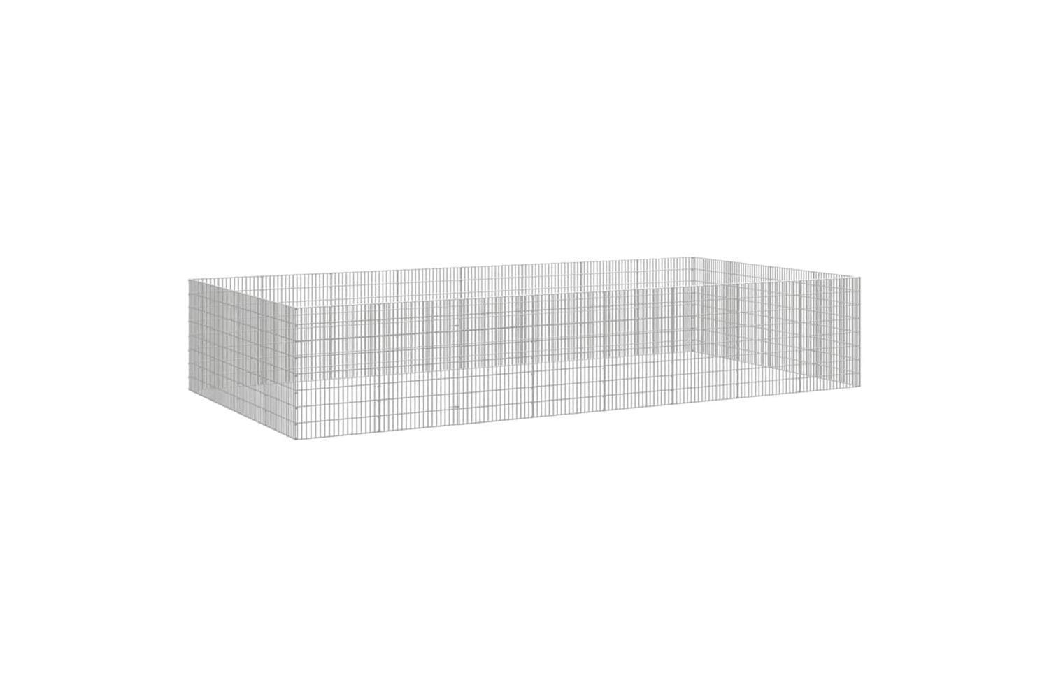 Vidaxl Free Range Animal Enclosure 24-panel 54x80 Cm Galvanised Iron-3