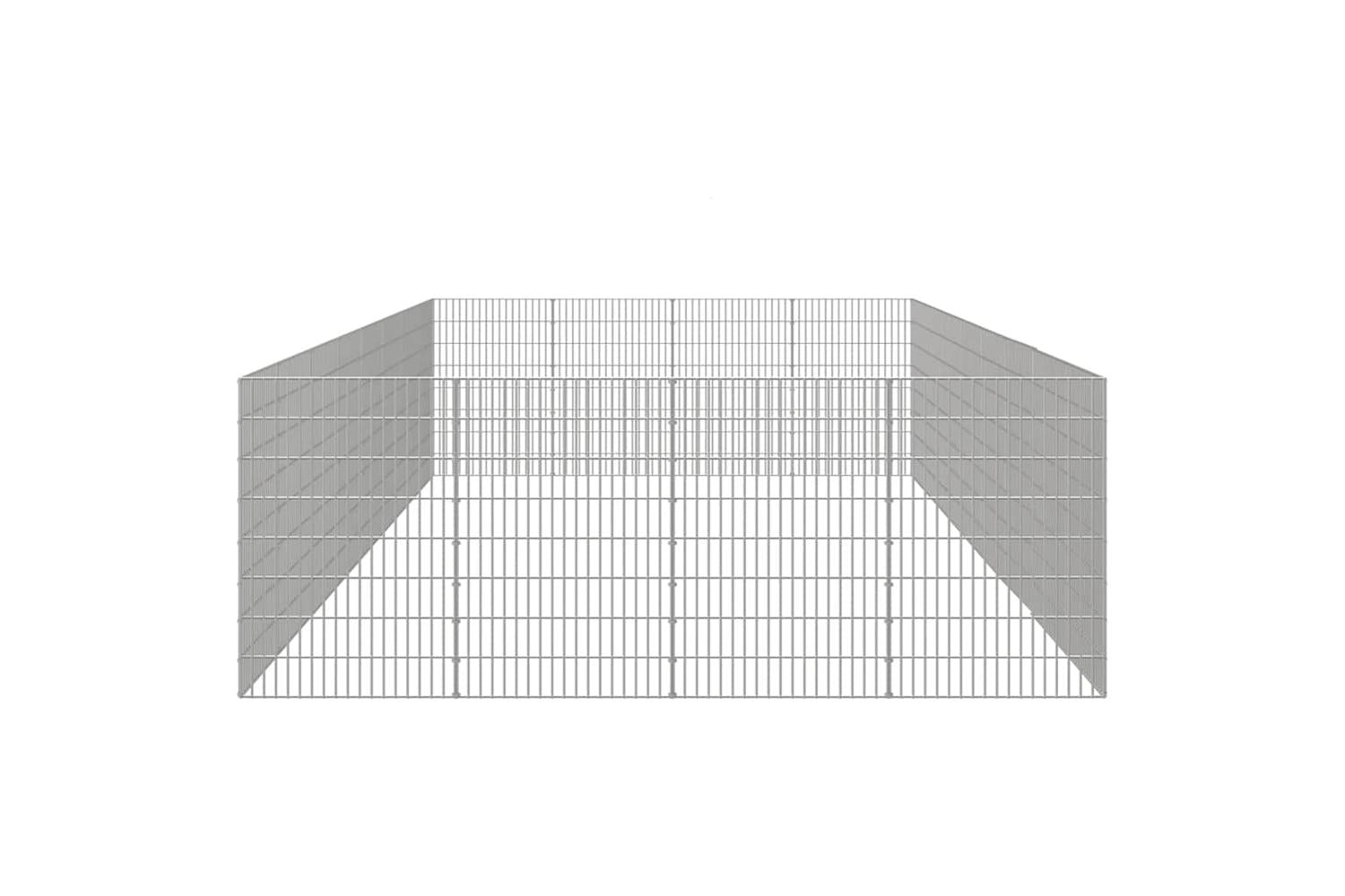 Vidaxl Free Range Animal Enclosure 24-panel 54x80 Cm Galvanised Iron-5
