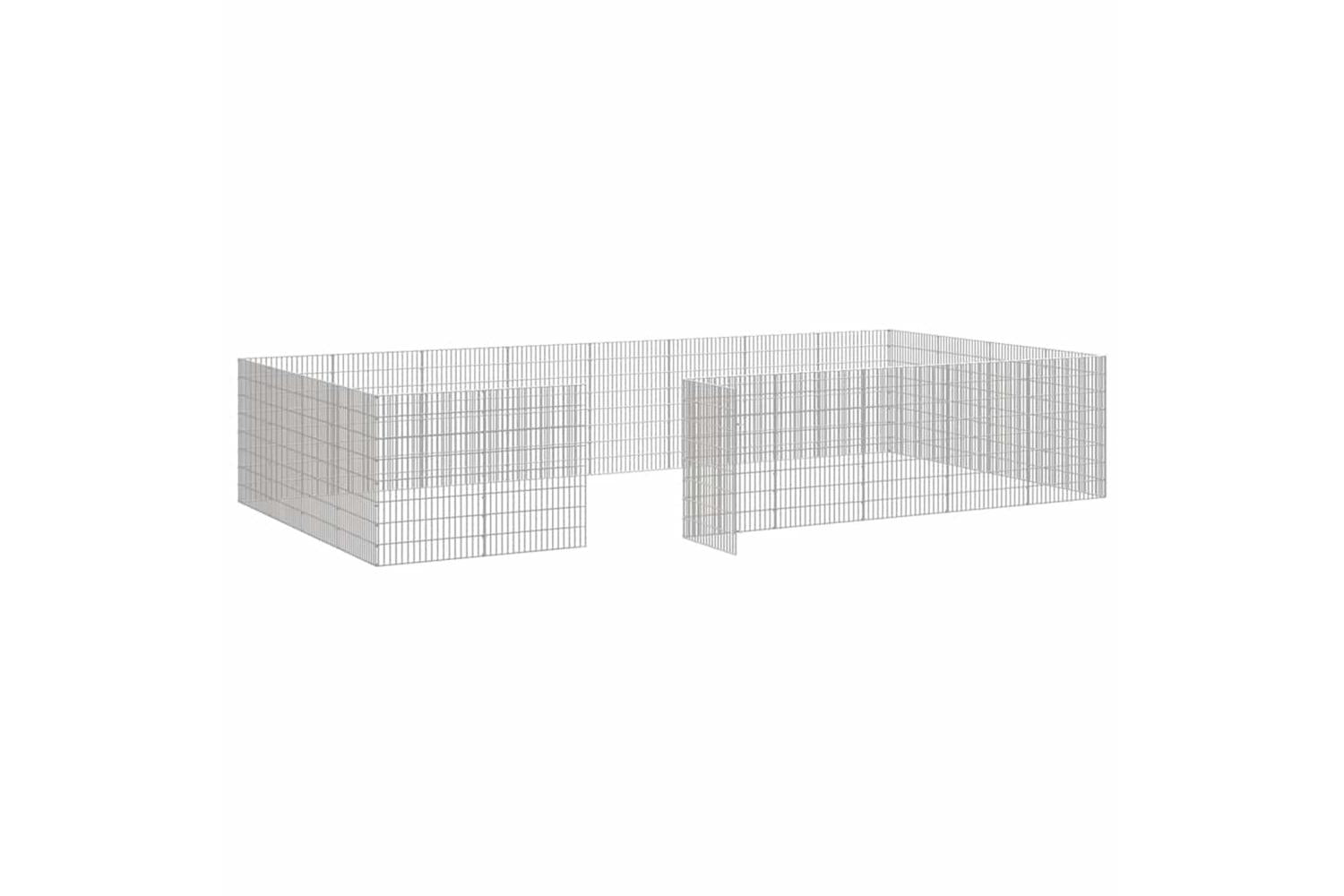 Vidaxl Free Range Animal Enclosure 24-panel 54x80 Cm Galvanised Iron-6