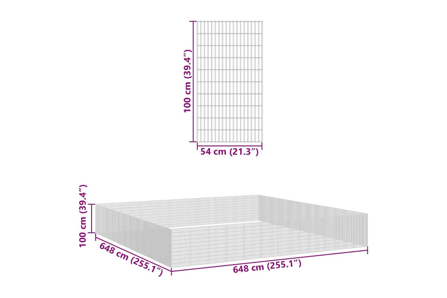 Vidaxl Free Range Animal Enclosure 48-panel 54x100 Cm Galvanised Iron-8